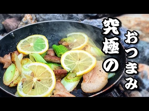 【至高の一品】国産豚ロース肉と檸檬を贅沢に使った"超絶旨い"キャンプ料理【Bonfire Cooking】