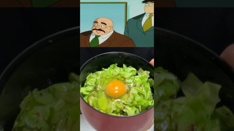 【cooking DAD】洋食屋風卵ごはんを再現！炒めたキャベツと相性抜群でした！ #animecooking #再現レシピ #アニメ飯 #shorts
