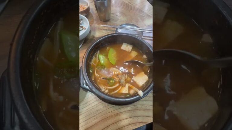 【韓国グルメ#54】テンジャンチゲ　韓国風みそ汁定食 #shorts