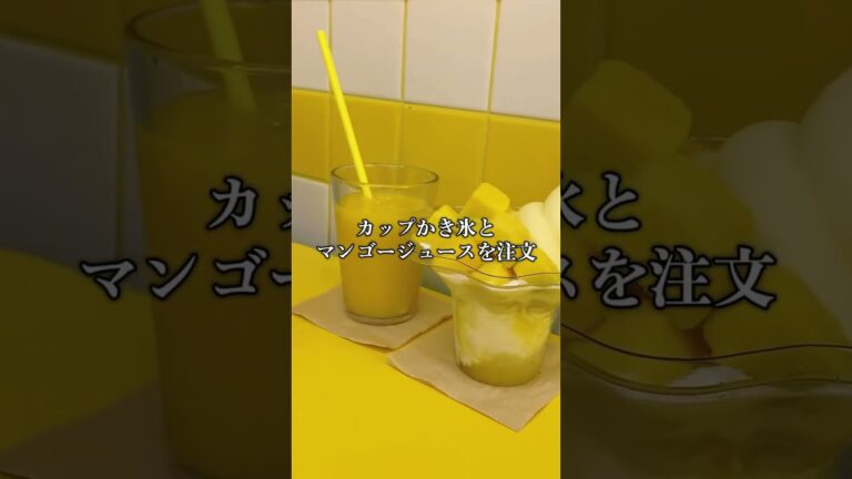 【韓国グルメVlog｜マンゴーカフェ】2000ウォンで飲める⁉濃厚マンゴースムージー🥭「GOMANGO」📍NAVERマップはコメント欄に貼ってあります！