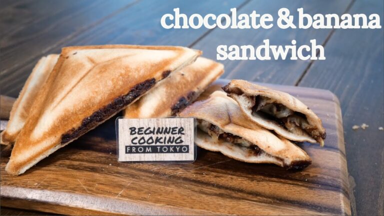 食パンレシピ☆チョコバナナのホットサンド☆Chocolate Banana Sandwich