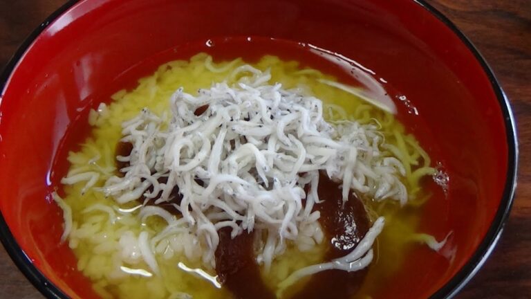 奈良漬けとしらすの冷やし茶漬け　作り方