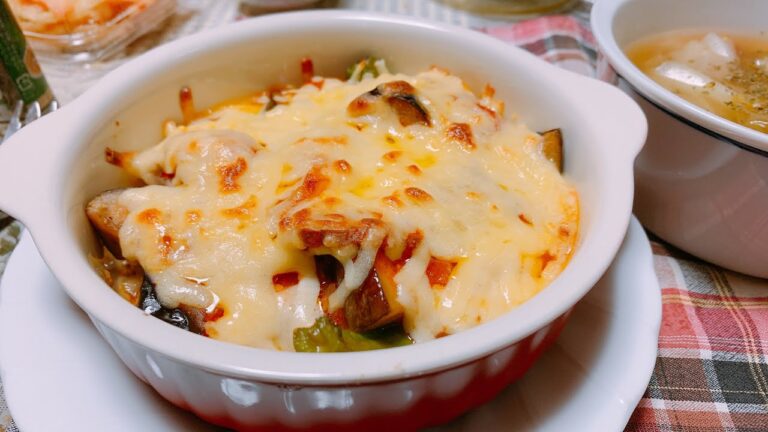 野菜いっぱいミートソースのグラタン風焼き
