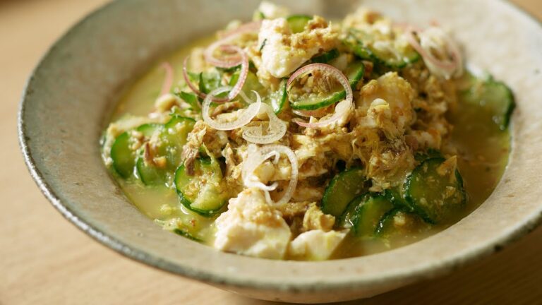 【サバ缶冷や汁】スパイシーが美味しい！簡単でひんやり〜〜暑い夏の救世主ー！