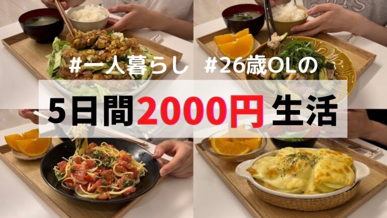 【平日2000円生活】贅沢週間🤤夏野菜レシピ🥒🍅明太ポテトグラタン/唐揚げ/トマトと大葉パスタ…etc