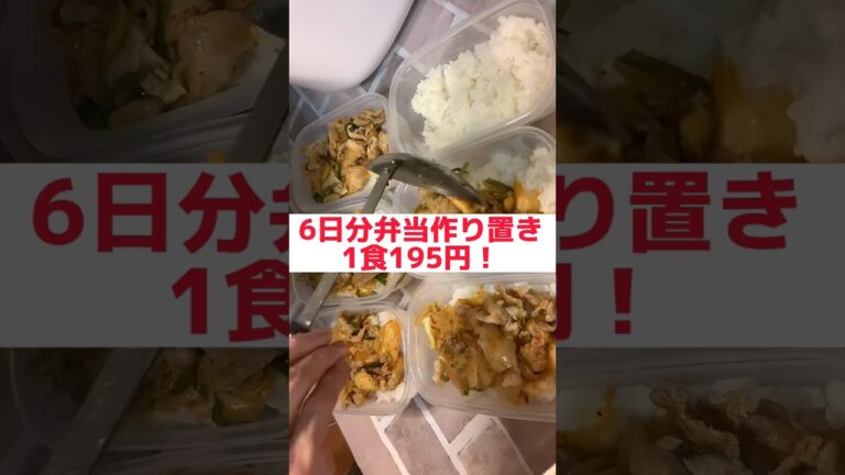 【1食195円】豚キムチ弁当6日分作り置きしてみた　#節約レシピ　#簡単レシピ  #豚キムチ　#弁当