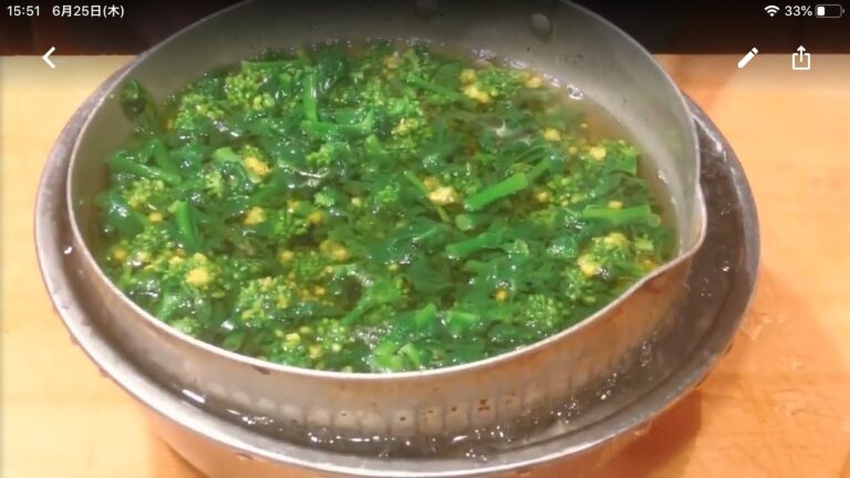 《菜の花のお浸し（もうすぐ春ですよー）》・・・・大和の 和の料理《お浸し》