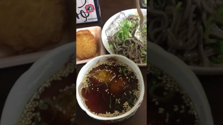 スーパーの40円の蕎麦でざる蕎麦#shorts#ざるそば#玉ねぎ天