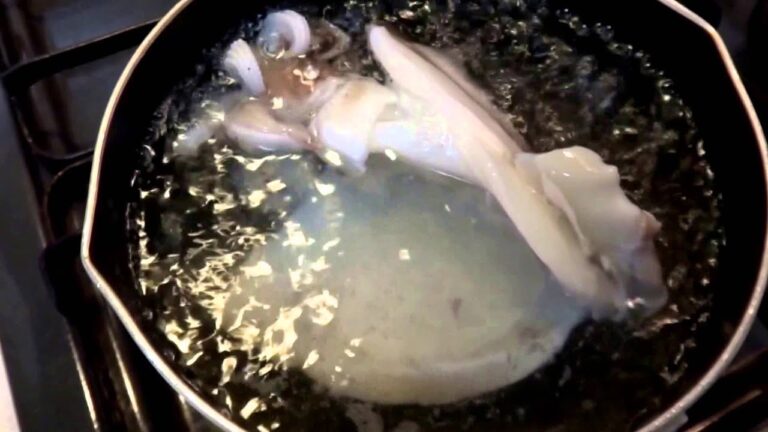 ハリイカの煮付け　湯通し