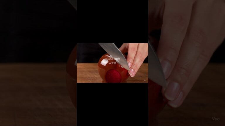 【ASMR】濃厚キャラメルりんごを切るだけの動画🍎
