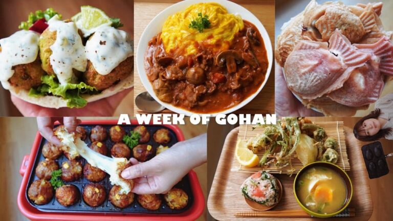 [A week of meals🌿] Edamame Falafel/ Wild greens Tempura/Escape from the city/ Cherry blossom Taiyaki