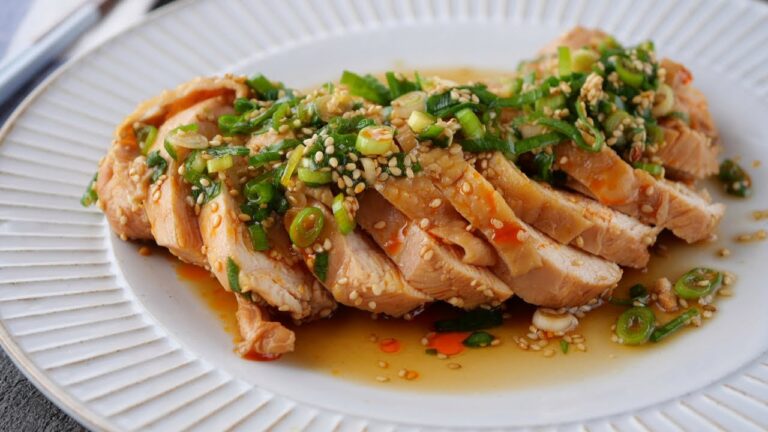 【しっとり柔らか～♡よだれ鶏】「沸騰3分ほったらかし♪」ボイルして余熱調理「まるめし」 | Tender Chicken with Japanese Flavor