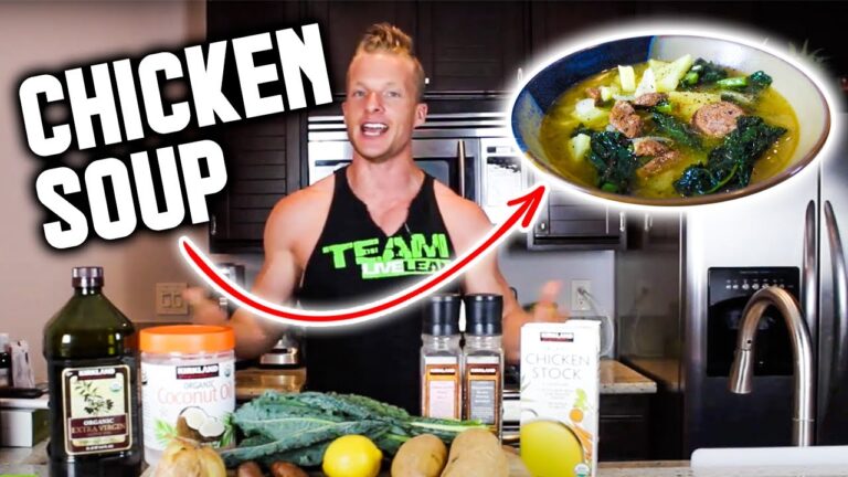 Easy Healthy Soup Recipe For Weight Loss (CHICKEN KALE SOUP) | LiveLeanTV