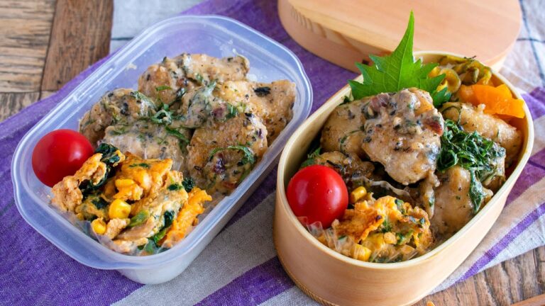 【冷凍できるお弁当】「鶏、うまっ！」ってLINEきた！しっとり柔らか鶏むね肉の梅マヨポンソース弁当#1044 #bento  #ideas #Japanese