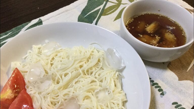 鳥南蛮そうめんの作り方教えます❤️グリルした鳥もも肉と長ネギが美味い😋