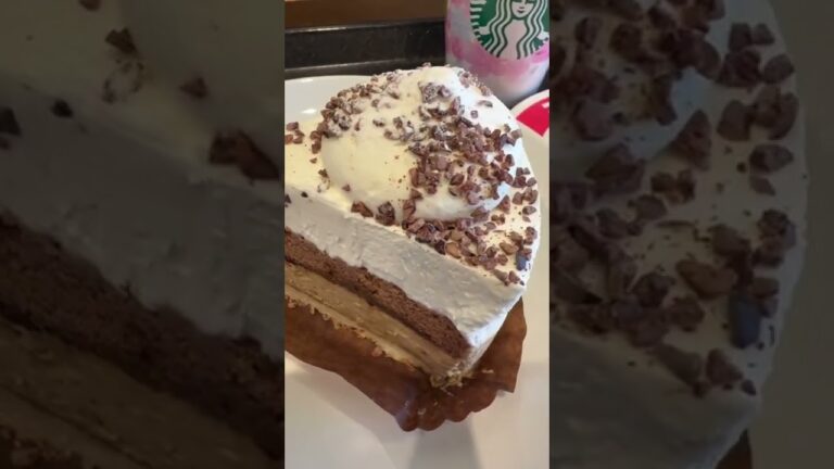 【スタバ新作‼︎】カフェオレケーキ♪コーヒーとミルクの感じがちょうど良き。#shorts #スイーツ #eating #sweets #グルメ #スタバ #デザート #starbucks #japan