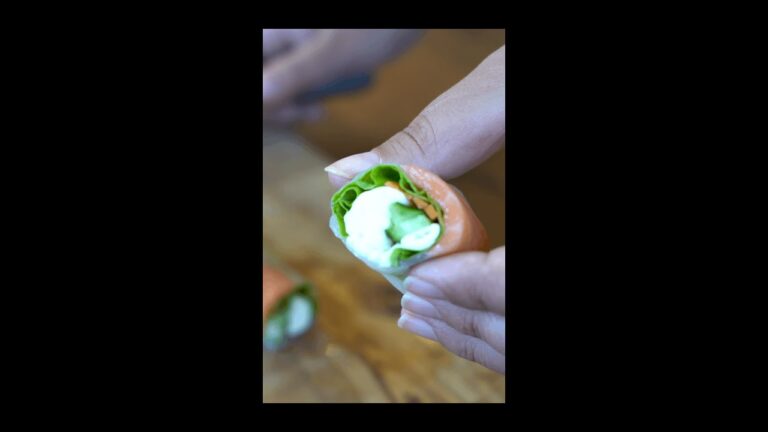 Salmon Mozzarella Spring roll | サーモンモッツァレッラ生春巻き #shorts #susukitchen