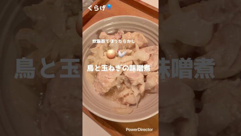 炊飯器でほったらかし🧅🐓鳥と玉ねぎの味噌煮