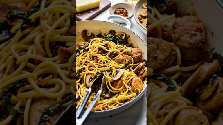 Sausage kale and mushroom pasta!