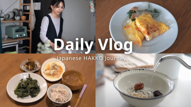 【vlog】生理で気力がない日から始まる3日間のごはん。ライスペーパーサンド・オートミール粥・チャプチェ風など/上京妻のぼっちごはん