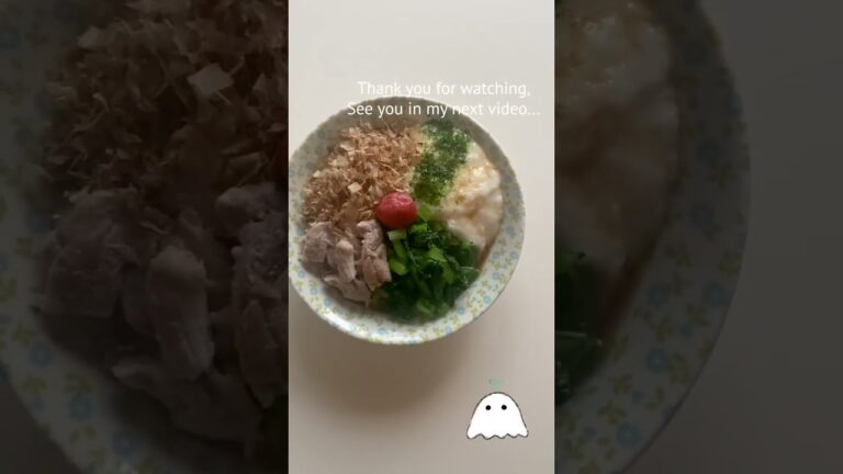 和風ヘルシーオートミール粥🥣🌸｜Japanese style oatmeal porridge｜#shorts #saomamecooking