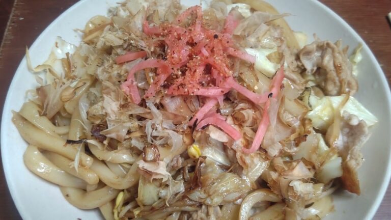 おっさんとだし醤油の焼きうどん