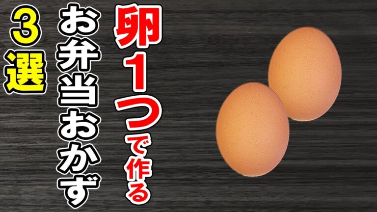 【お弁当おかず】卵1つで作る簡単レシピ3選！冷めても美味しいおかずの作り方！冷蔵庫にあるもので簡単おいしい節約料理/旦那弁当/毎日弁当/卵レシピ/作り置きレシピ/bento
