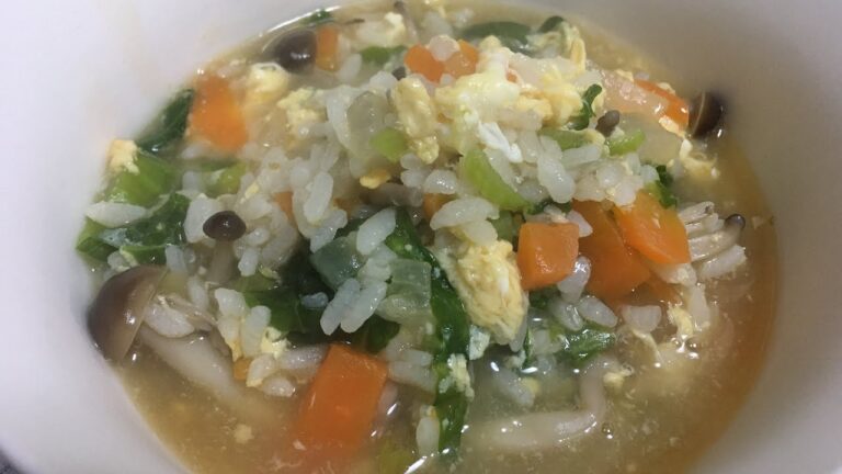 野菜卵雑炊の作り方教えます❤️出汁が命です。アゴだしが私のおすすめ👍😋