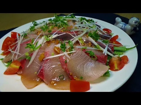 【自家製ドレッシングで食べる】ブリと水菜のハリハリサラダの作り方