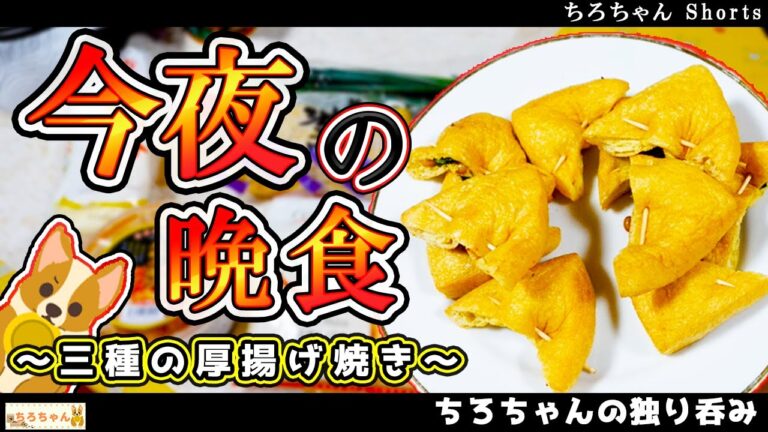 ちろちゃんの独り呑み 揚げと納豆の簡単おつまみ。４K＃shorts