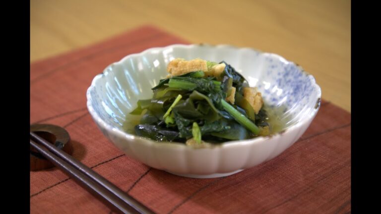 丸山わかめと小松菜の煮びたし