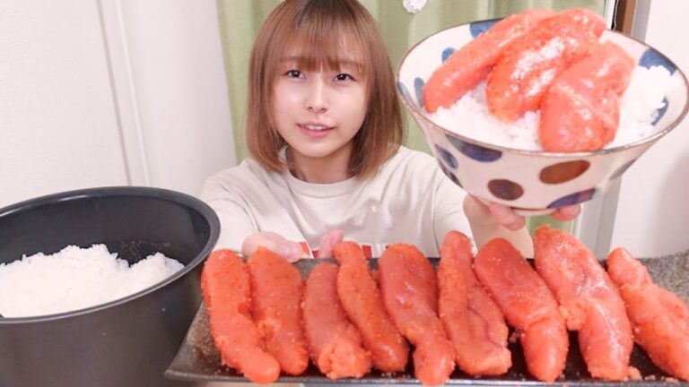 【大食い】大量の明太子とご飯7合🍚