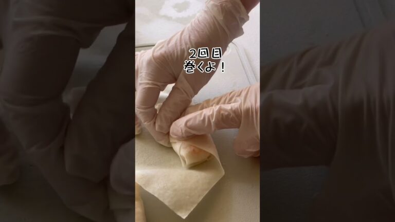 【お弁当】皮は二重で☆海老だけの春巻き☆