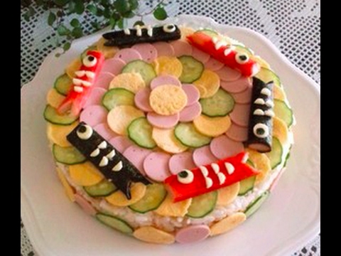 簡単で可愛い♪こいのぼり寿司ケーキ