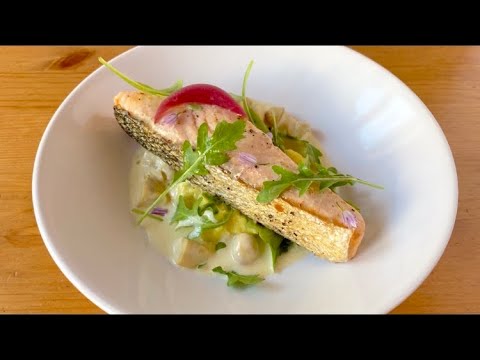 【フライパンで簡単！！しっとり魚の焼き方サーモン編。フレンチ流、短時間で作れる万能ソースとマッシュポテト #35 】Pavé de Saumon à la Poêle