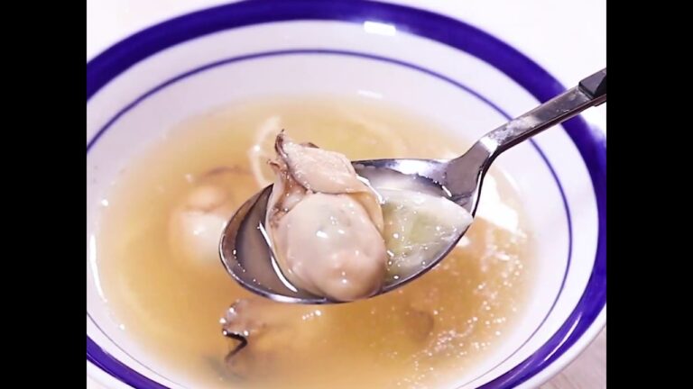 牡蠣のレモンスープ