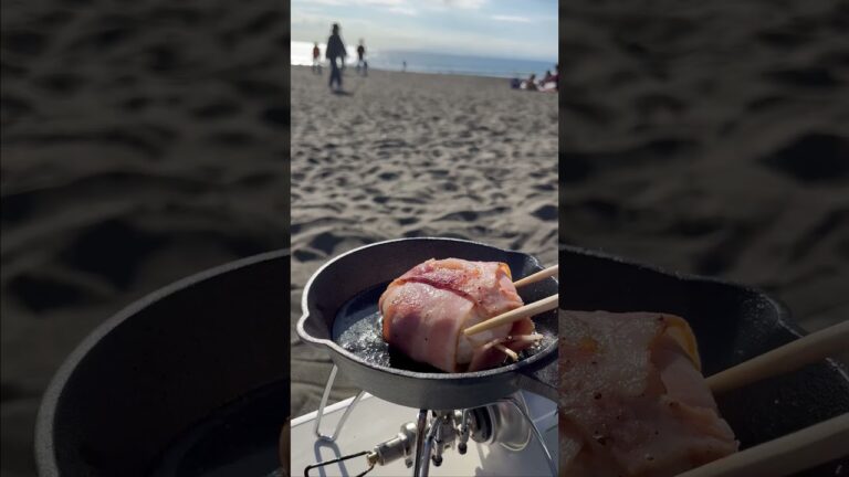 カマンベール串がたまらない？！オリジナル串が美味すぎる #キャンプ飯 #camp #チーズ #camping #自然