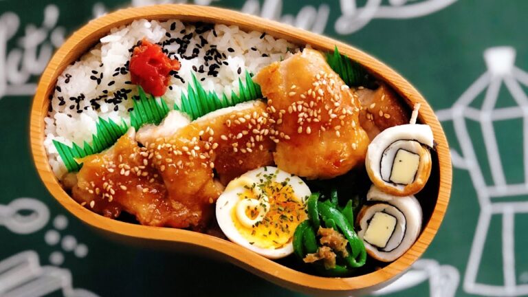 【お弁当作り・パートに行く前に作るお弁当】鶏甘酢弁当　ENG sub lunch bento box