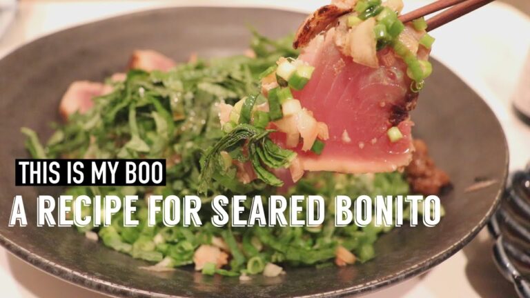 【豆柴】500円で主役級！旬の戻り鰹で、とろける鰹のたたきを作った-A RECIPE FOR SEARED BONITO-