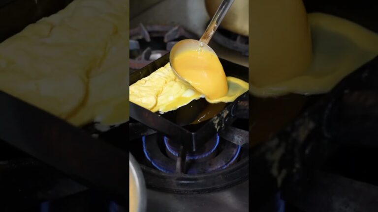 Japanese Fried egg🇯🇵【鮨職人の卵焼き】 #food #japanesefood #chef #funny