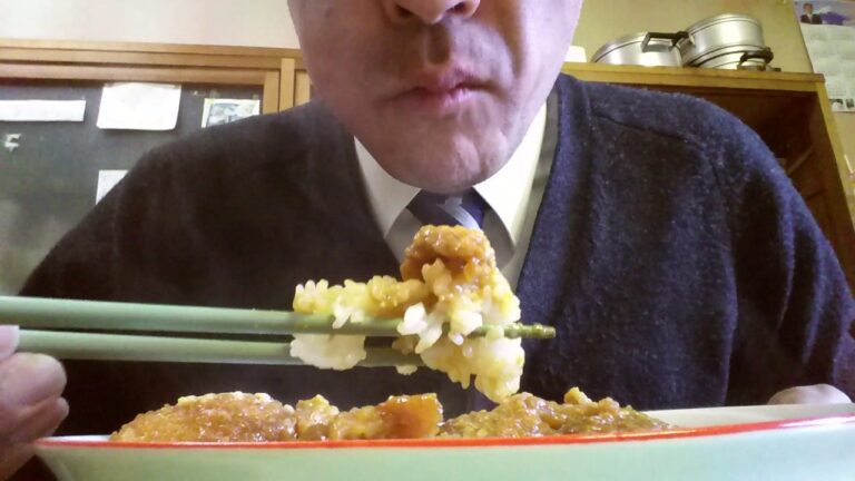 玉子でとじたかつ丼を作って食べた