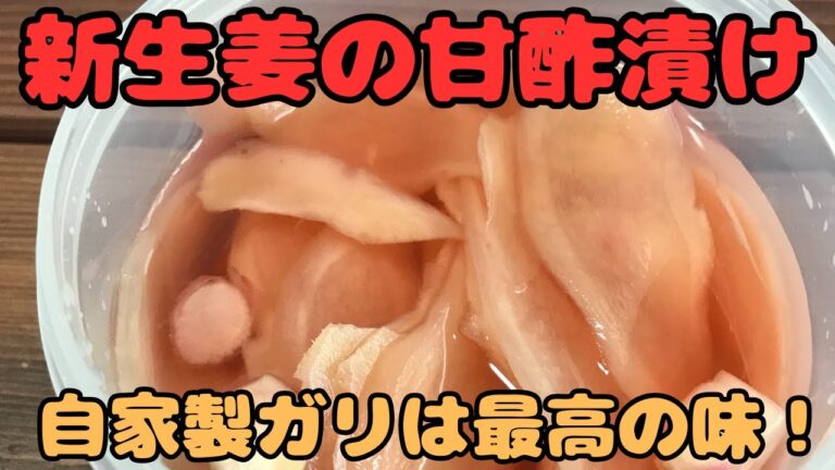 【新生姜の甘酢漬け】手作りガリは最高の味！