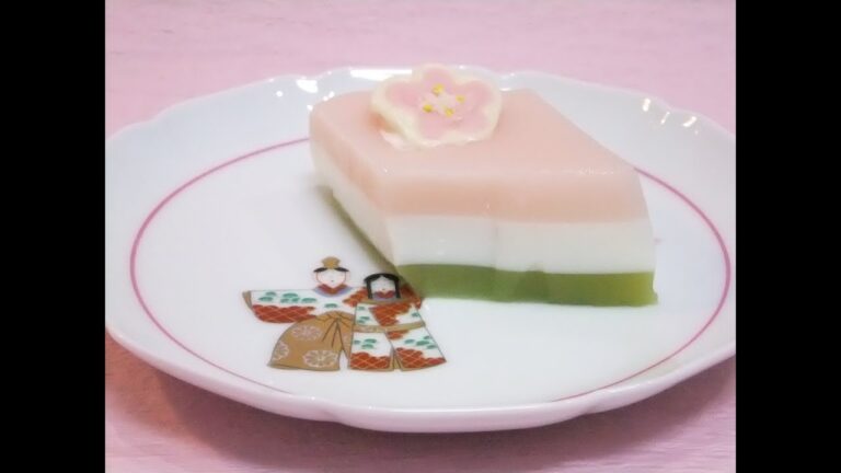 ♪【簡単レシピ】コンビニで売ってる乳飲料で ひな祭り・ひし餅ゼリー