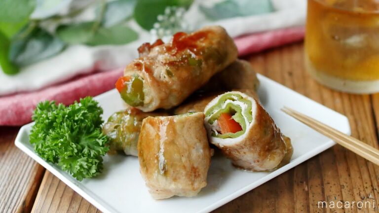 【肉巻きピーマンのバタポン照り焼き】バターとポン酢でやみつきな味わい！お弁当にも♪