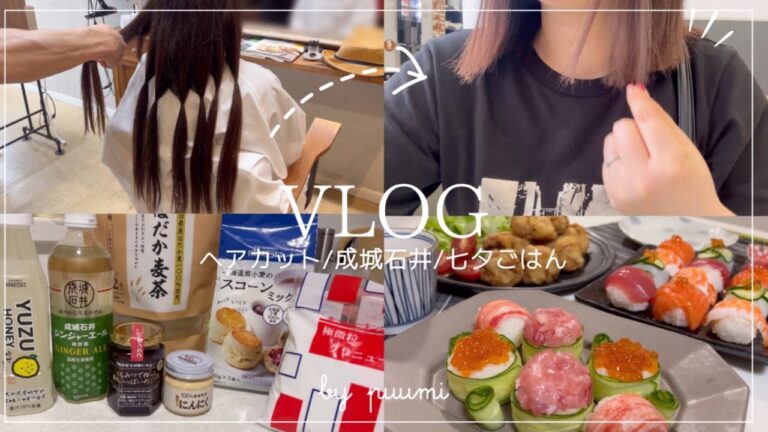 【40代主婦】ヘアカットとヘアドネーション✂️成城石井｜手毬寿司と茶碗蒸し｜アラフィフ主婦、vlog