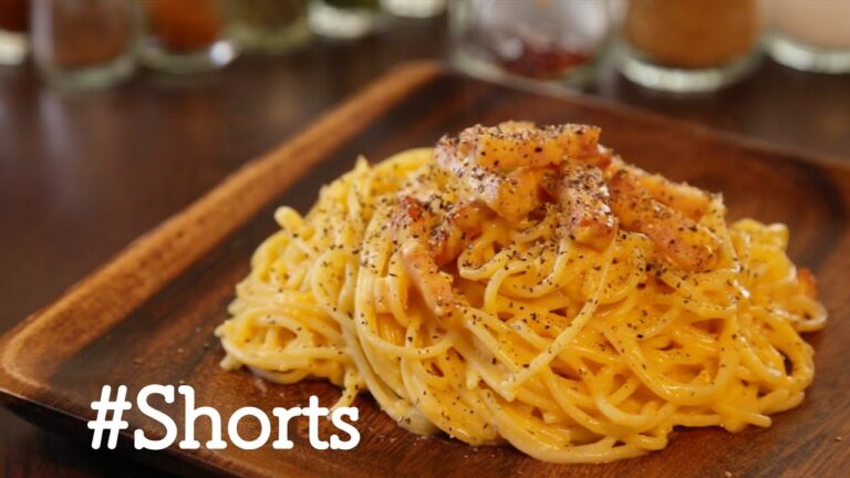 生クリーム・牛乳不使用！超濃厚カルボナーラ #shorts