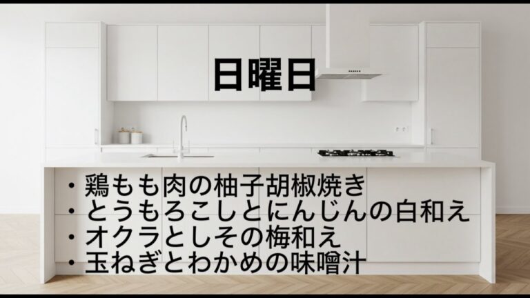 【日曜日の献立】主菜＋副菜2品の夜ごはん｜簡単2人分レシピ｜#こんだてびより