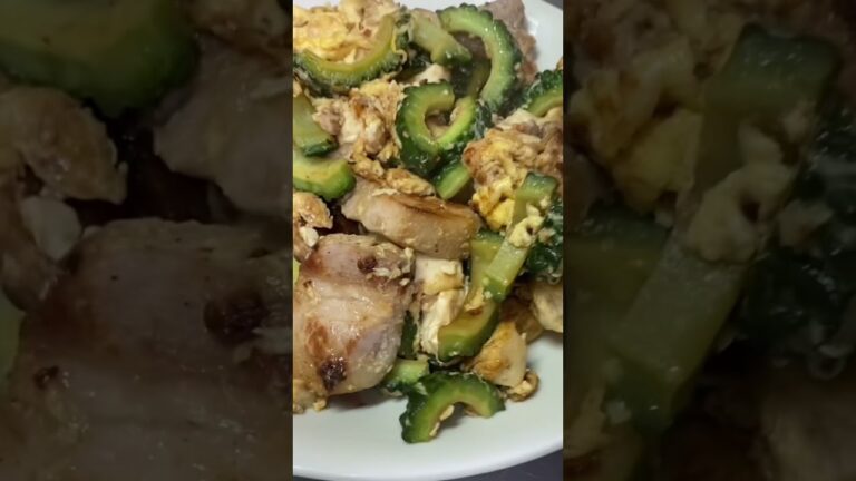 【ゴーヤチャンプル】肉はデカければデカいほど美味い。