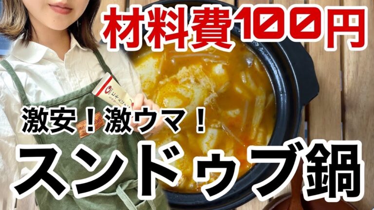 【節約料理】材料費100円以下で作る簡単チゲ鍋【手取り13万円OL】【ダイエット飯】【一人暮らし】