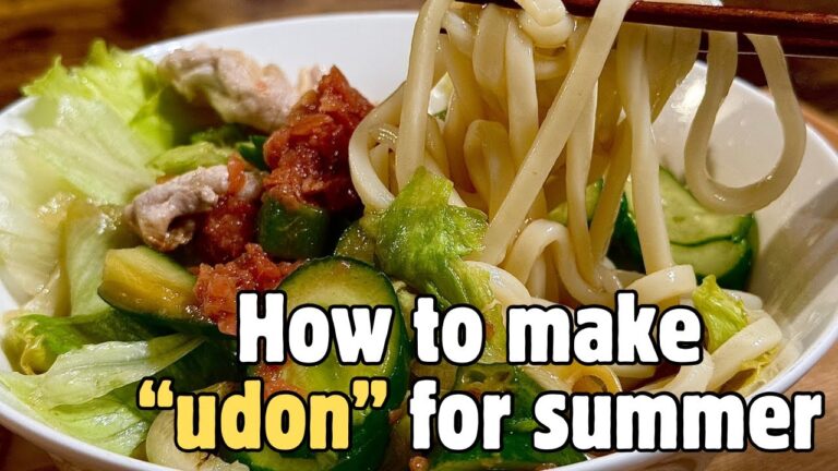 “The Japanese Way” How to make udon noodles for summer！！& Easy pork salad🥗